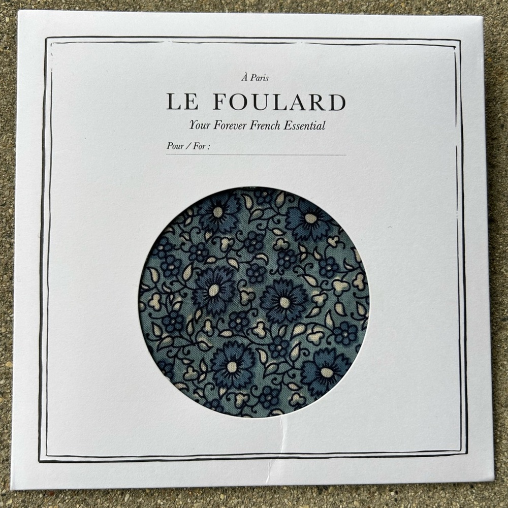 Sezane Le Foulard Blue Floral Scarf NEW